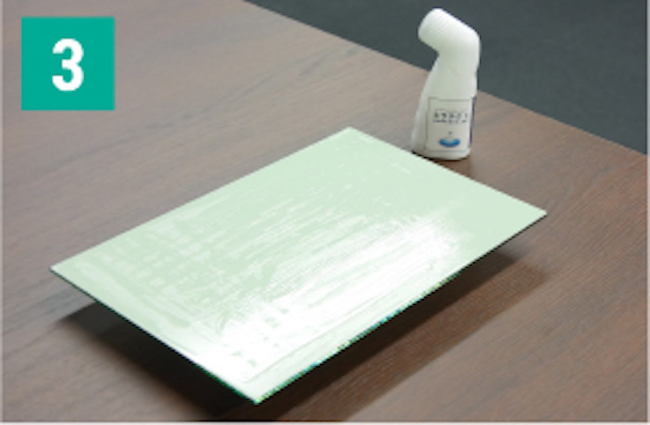 「ミラテクト(鏡用簡易腐食防止塗料)」の使い方③/乾かして完了