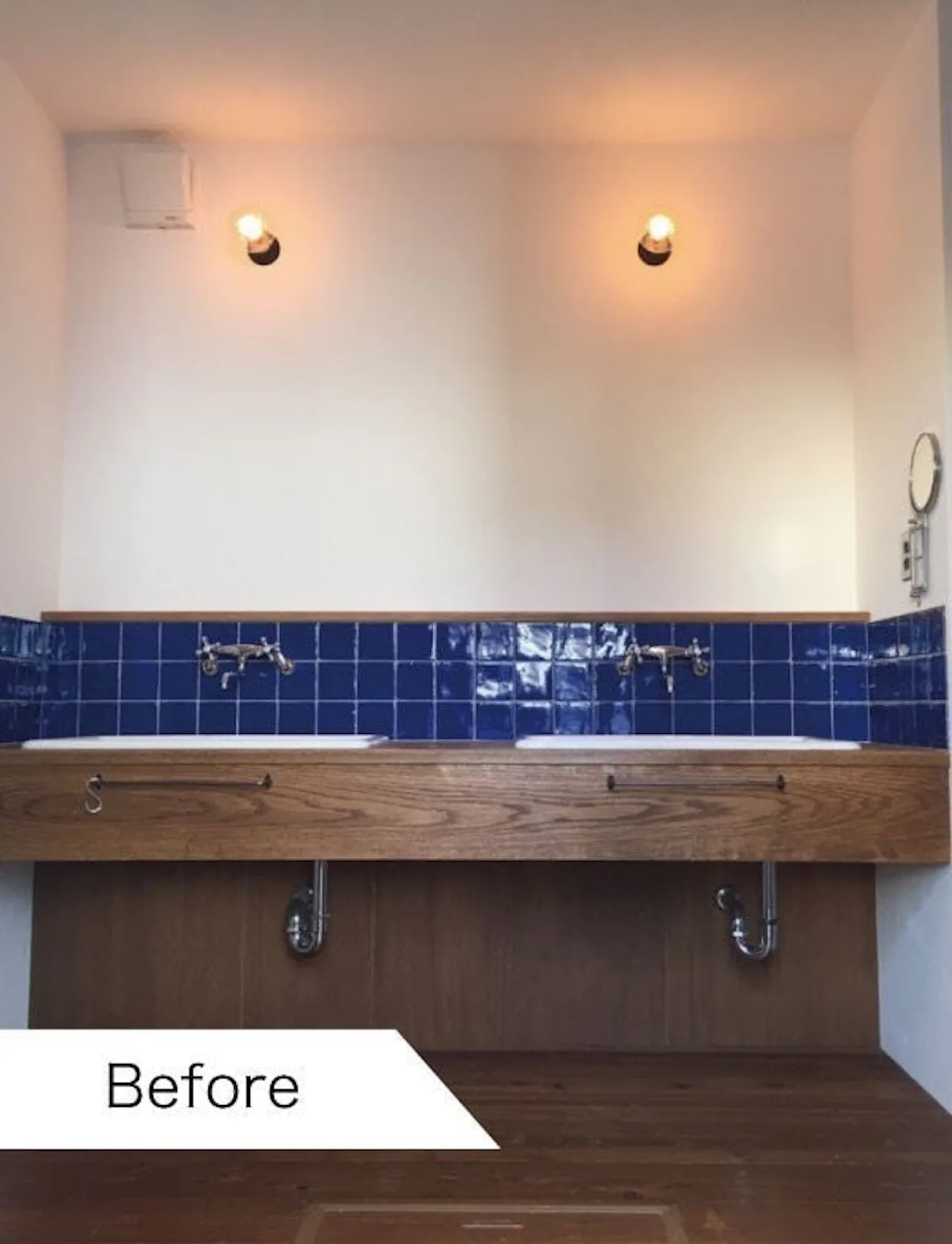 造作棚、洗面ミラーを設置する前の写真 (愛知県 N様)