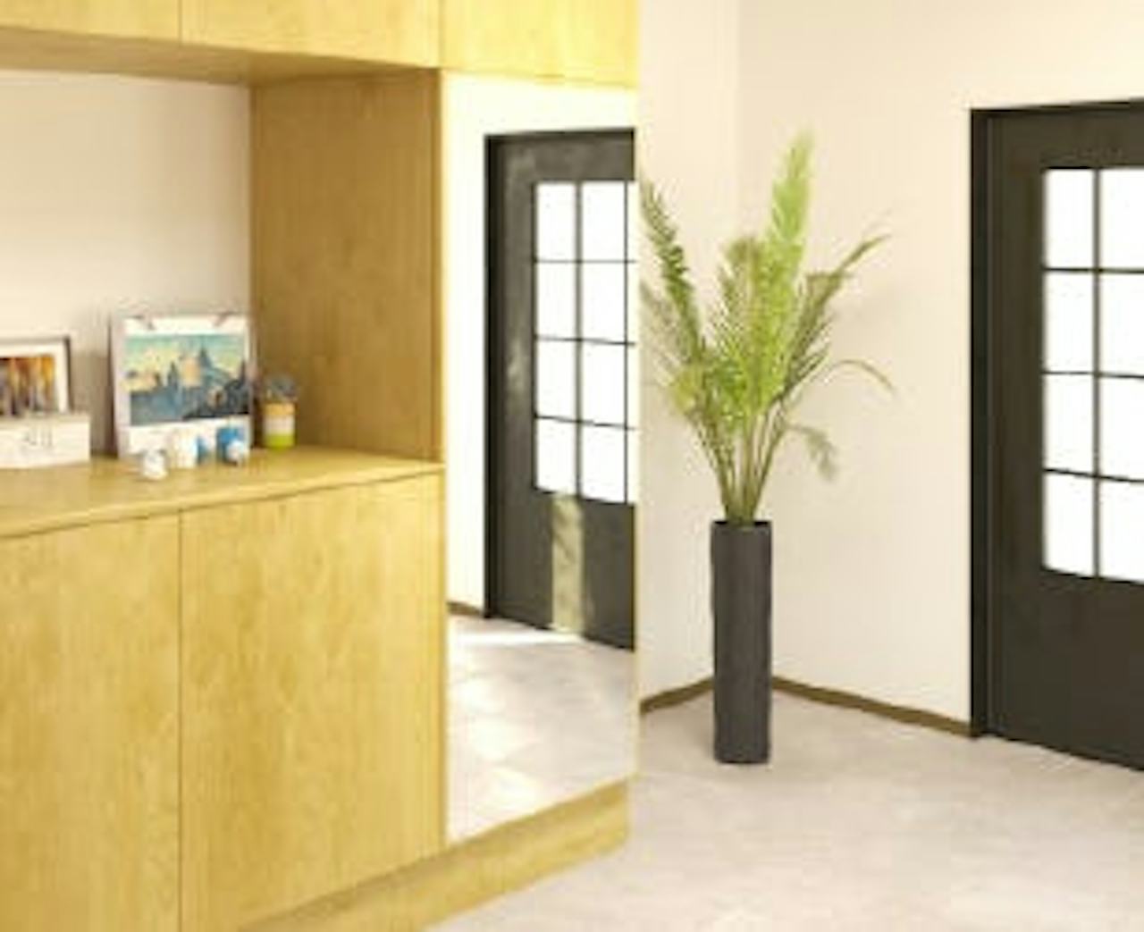 玄関の鏡の施工・交換事例