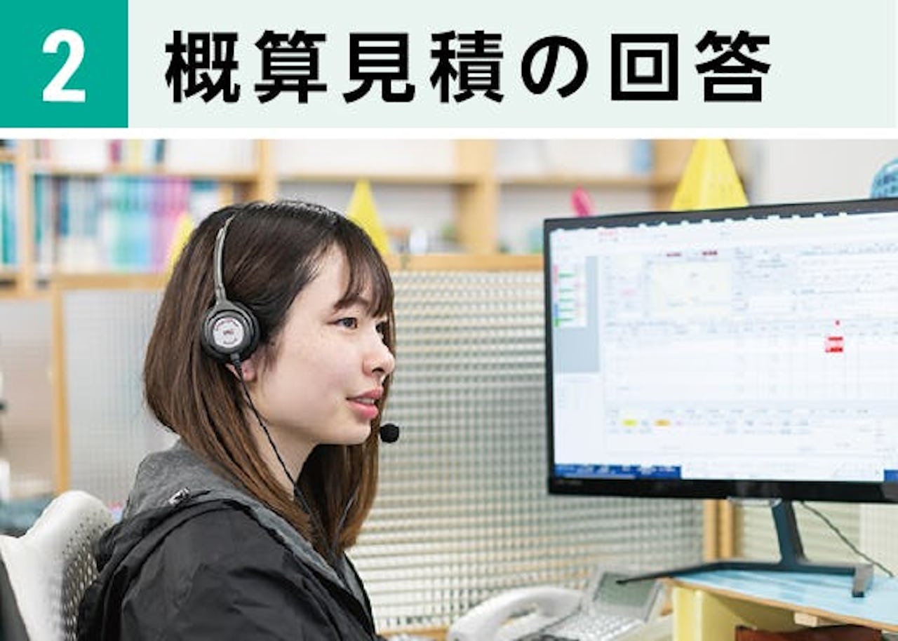 「鏡の取り付け・交換工事の出張サービス」問合せ方法②/概算見積の回答