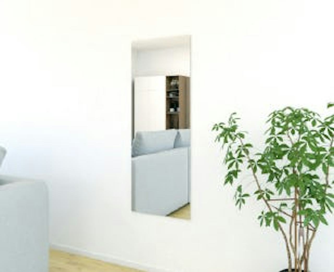 リビングの鏡の施工・交換事例