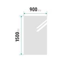 ガラスミラー(900ミリ×1500ミリ) - 貼り付け鏡タイプの売れ筋玄関姿見