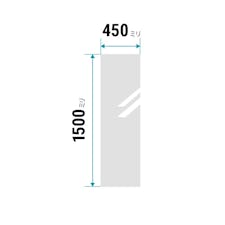 ガラスミラー(450ミリ×1500ミリ) - 貼り付け鏡タイプの売れ筋玄関姿見