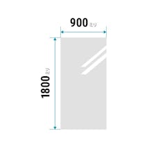 ガラスミラー(900ミリ×1800ミリ) - 貼り付け鏡タイプの売れ筋玄関姿見