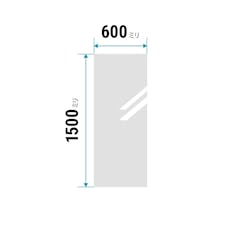 ガラスミラー(600ミリ×1500ミリ) - 貼り付け鏡タイプの売れ筋玄関姿見