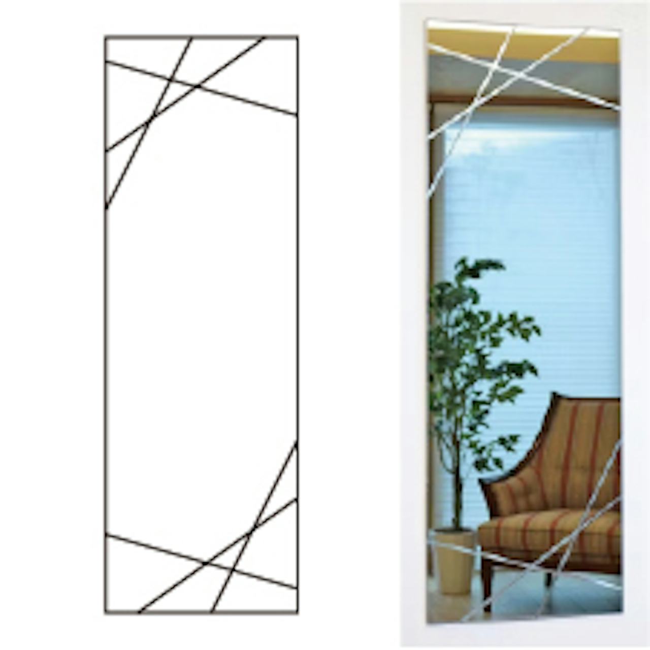 鏡の表面を彫る「Vカット加工」の規格デザイン⑤/ランス