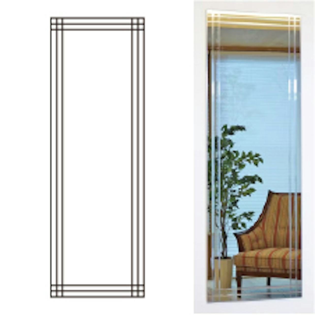 鏡の表面を彫る「Vカット加工」の規格デザイン⑥/ソレイユ