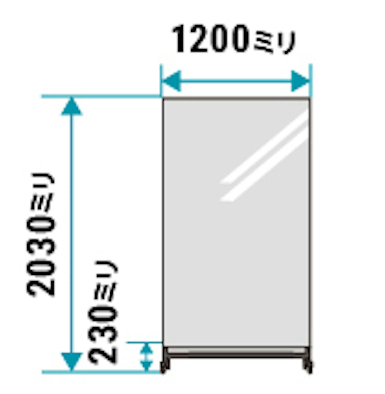 「ダンス用移動式ミラー」の規格サイズ(即日発送可能)② - スタジオタイプ1200×2030ミリ