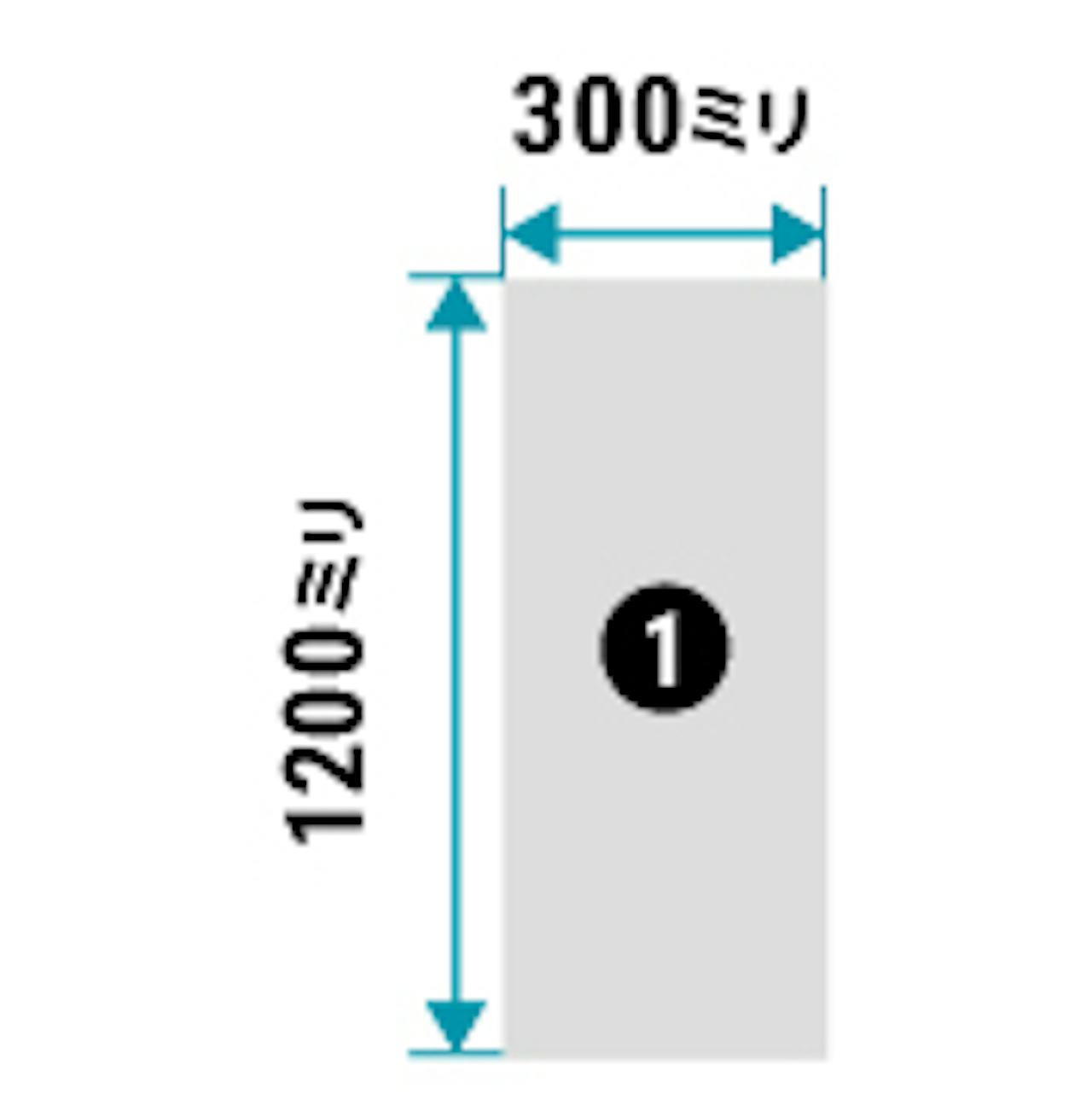 「大型ガラスミラー」の規格サイズ(全身が映る)①／300×1200ミリ