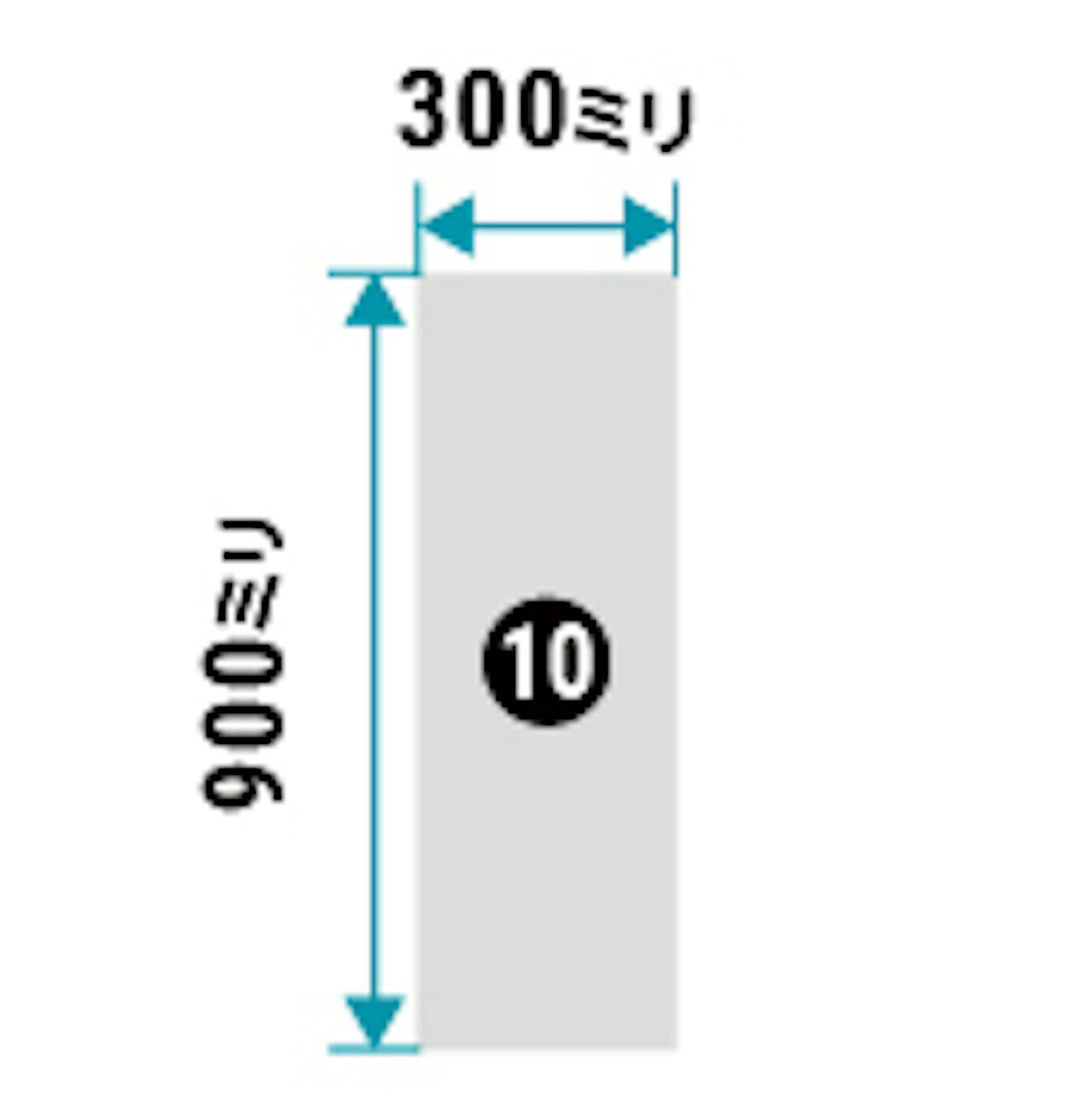 洗面鏡「クリアミラー」の規格サイズ(即日発送可)・⑩ - 上半身が映るサイズ300×900ミリ