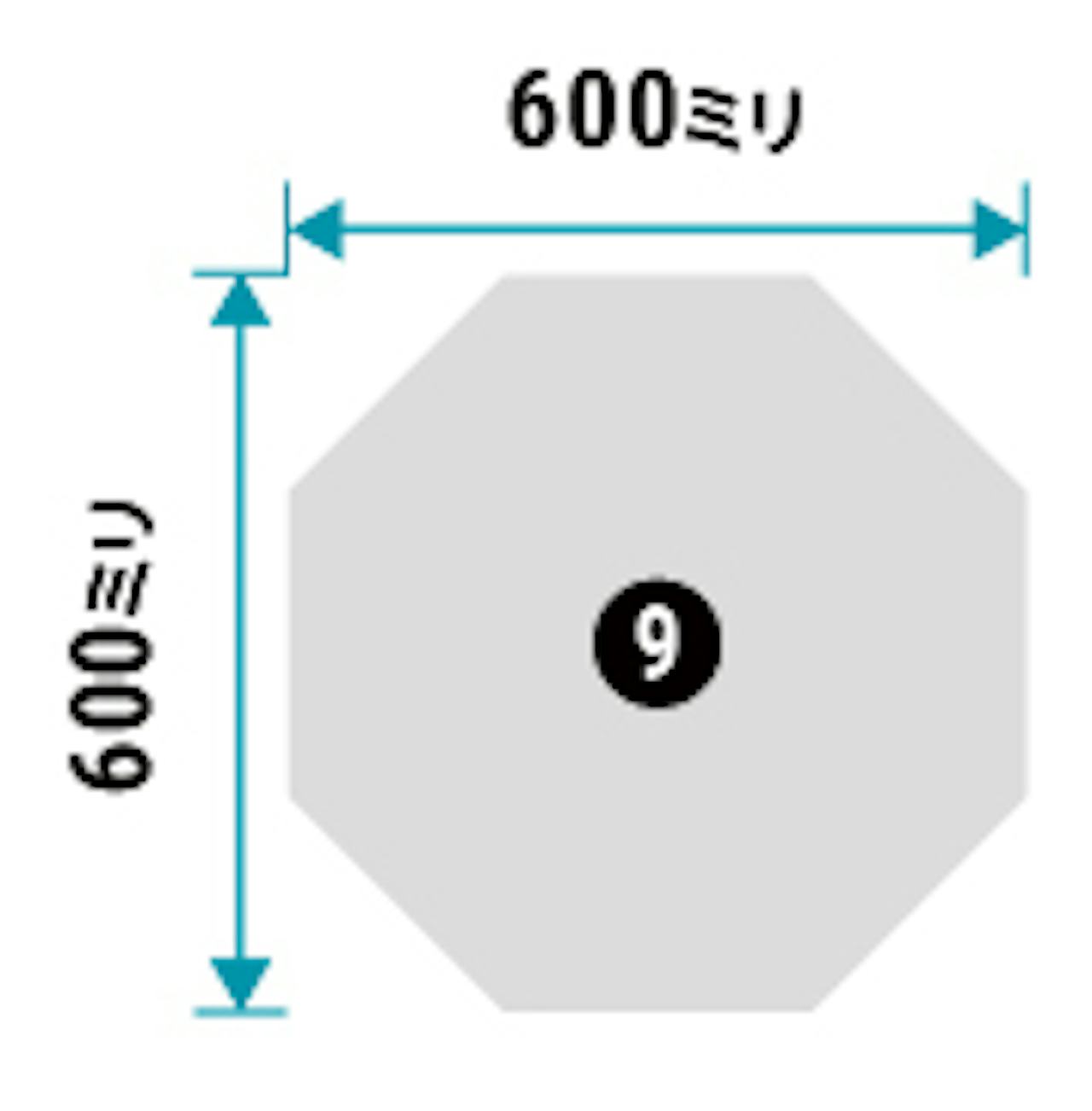 洗面鏡「クリアミラー」の規格サイズ(即日発送可)・⑨ - 上半身が映るサイズ600×600ミリ