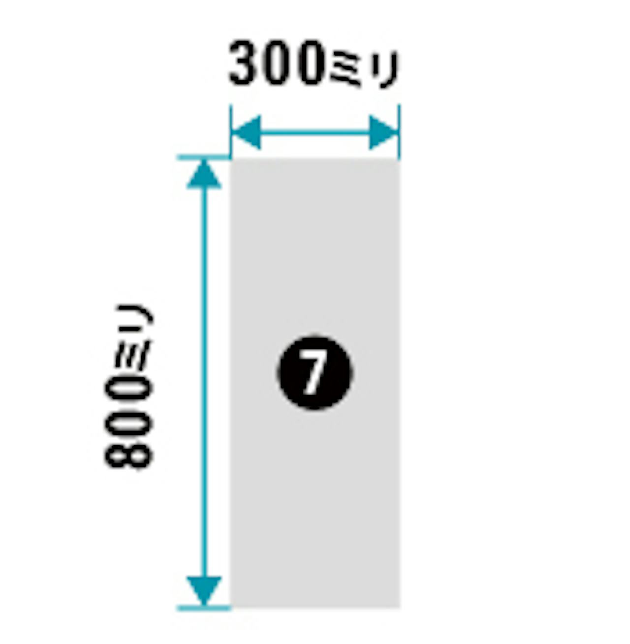 浴室鏡「ユニットバス用マグネットミラー」の規格サイズ(即日発送可)⑦- 300×800ミリ