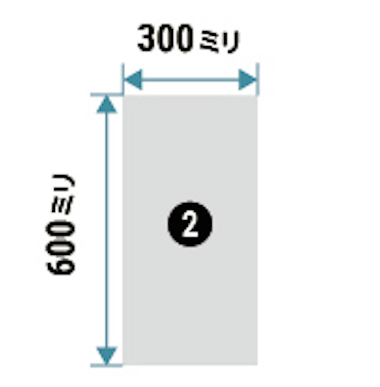 300×600ミリの壁掛けミラー(部材セット)