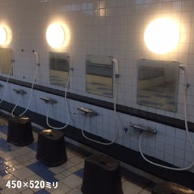 銭湯・大浴場の鏡「防湿ミラーDX」 - 使用事例:大浴場の鏡に