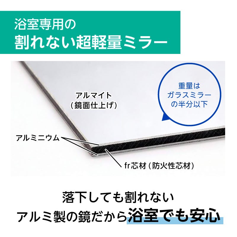 浴室鏡】割れないマグネットミラー｜鏡の販売.COM