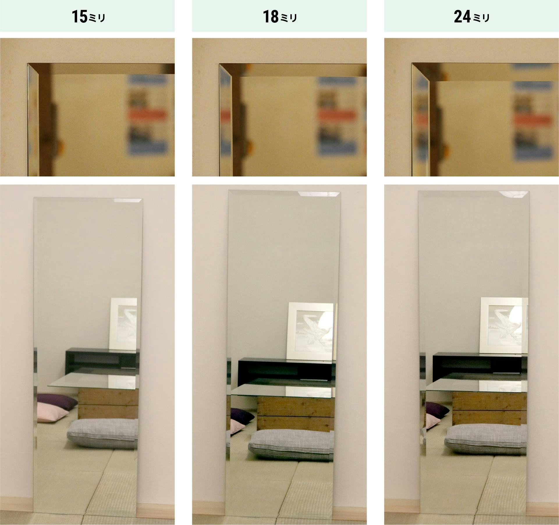 鏡の面取り加工】周りを斜めにカット／価格表・事例あり｜鏡の販売.com