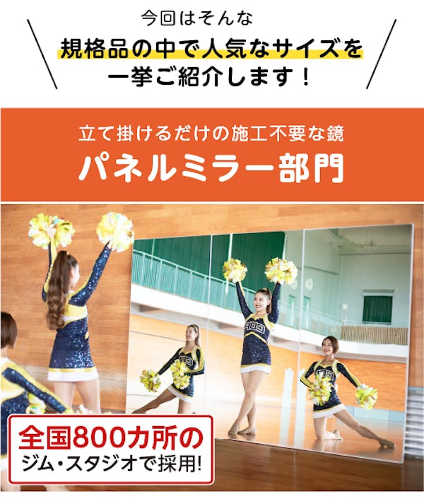 ＼ジム・ダンス教室に！／大型ミラー3種類の人気サイズをランキングで比較！