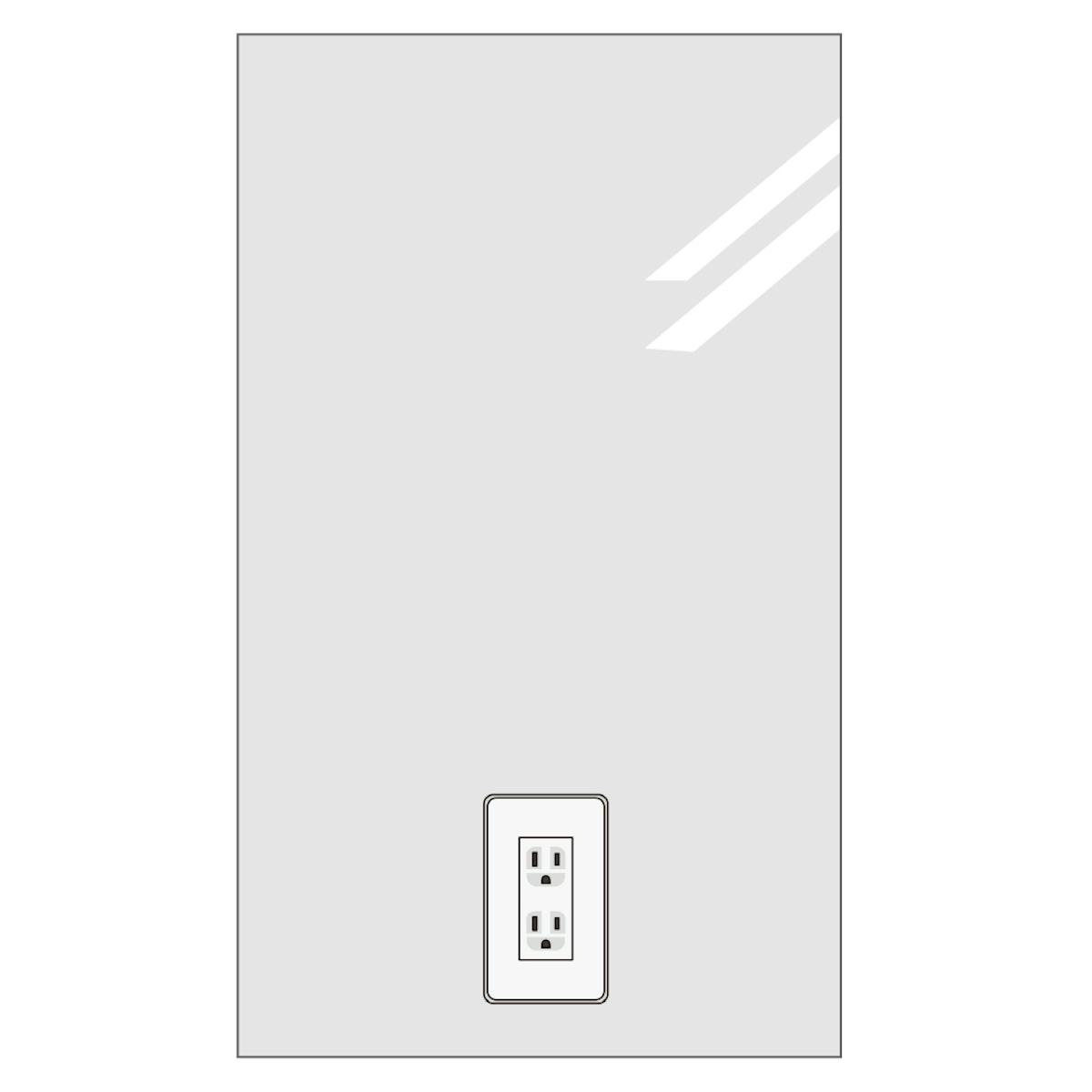 コンセントを避けて鏡を壁貼りする方法③鏡をコンセントの形に切り抜く