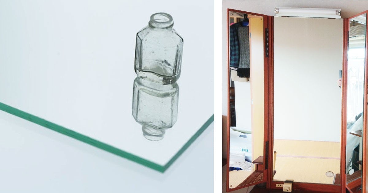 お客様事例 : 自作の三面鏡に「ガラスミラー」を使用した事例(埼玉県T様)