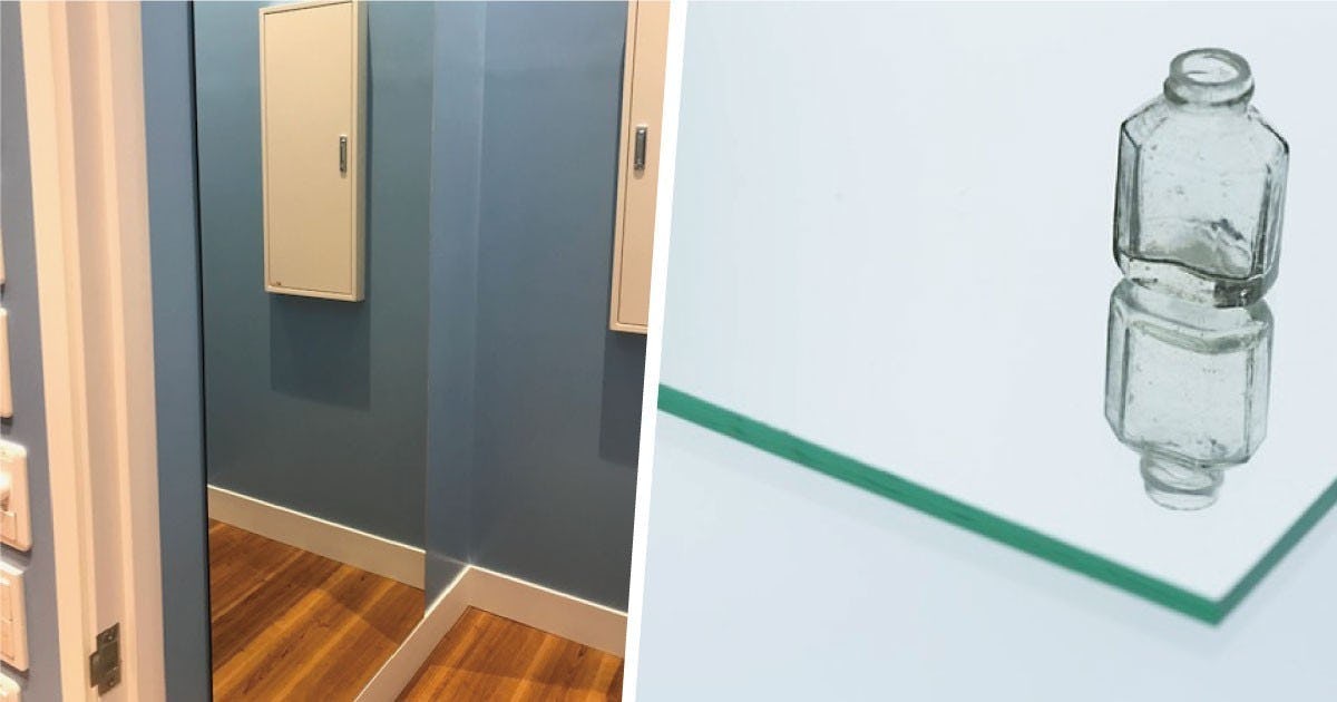 お客様事例 : 爽やかな空間にマッチ！更衣室に「ガラスミラー」を使用した事例(東京都C様)