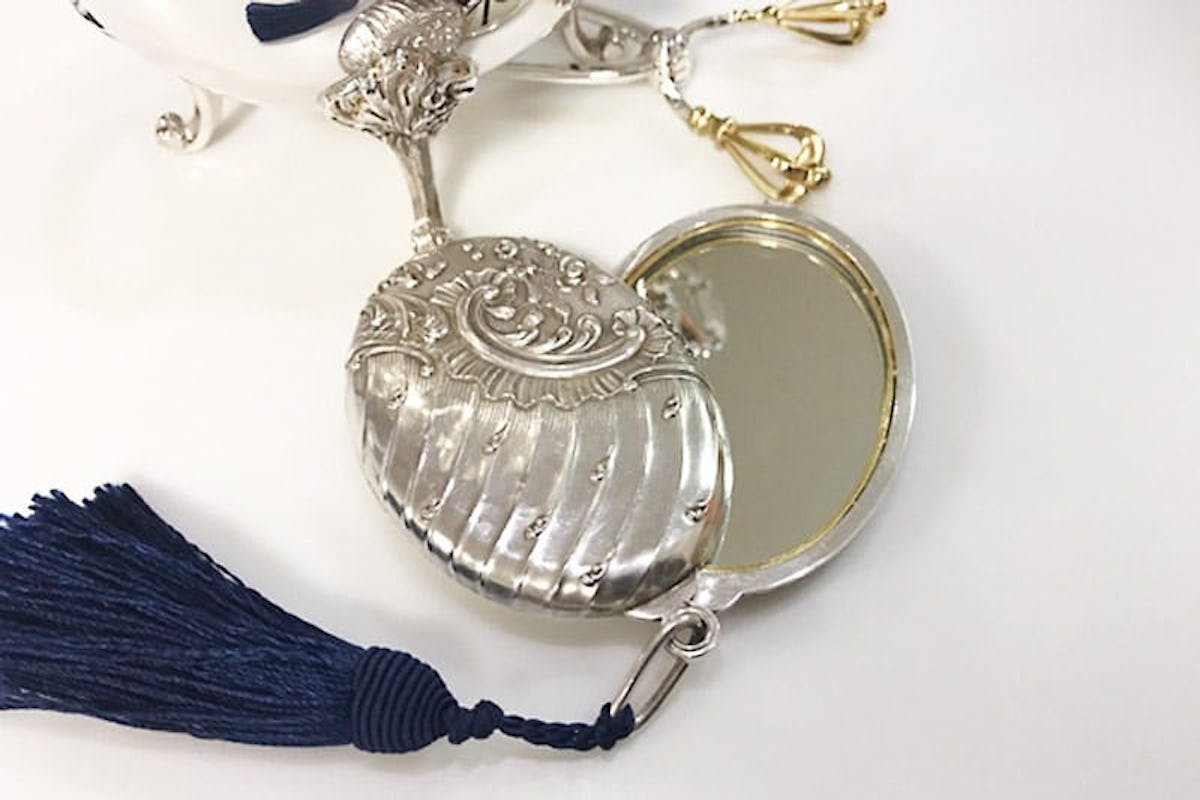 アンティークのコンパクトミラーに使用した「普通ミラー」(2)