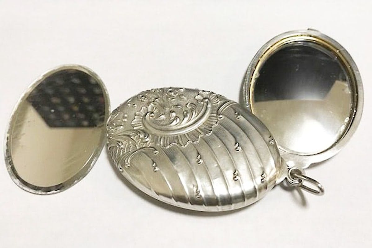 アンティークのコンパクトミラーに使用した「普通ミラー」(1)