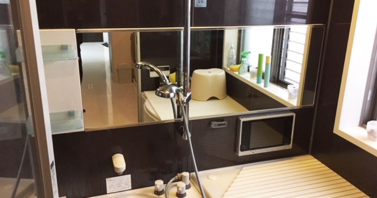 浴室でも水垢がつきづらい「ヨゴレーヌ」を浴室に施工した事例