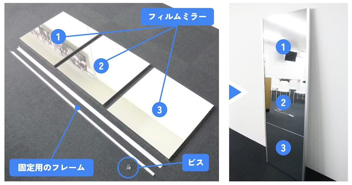 持ち運びのしやすい組み立て式フィルムミラーとは