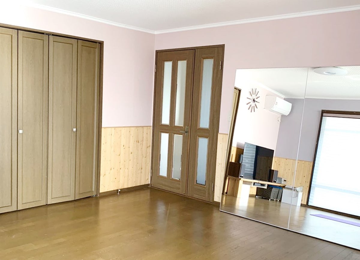 リビングでのダンス練習用にミラーをDIY(2)