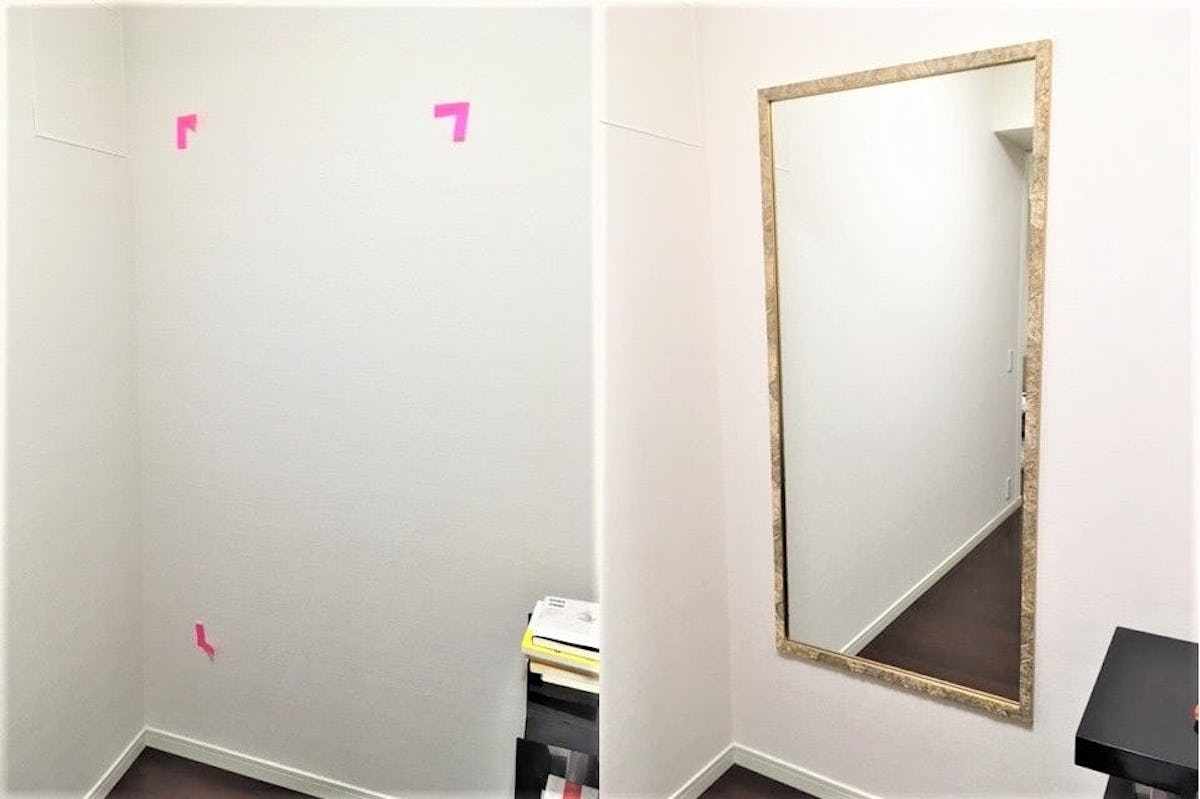 お部屋の姿見に使用した「アジアンミラーシリーズ　E-49113」 -1