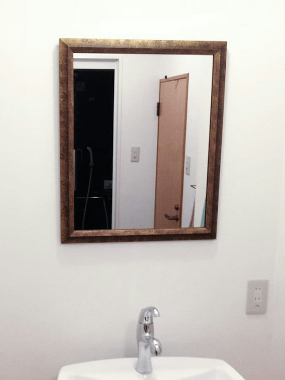 洗面所の鏡に使用した「オールドミラーシリーズ 12-6069」 -1