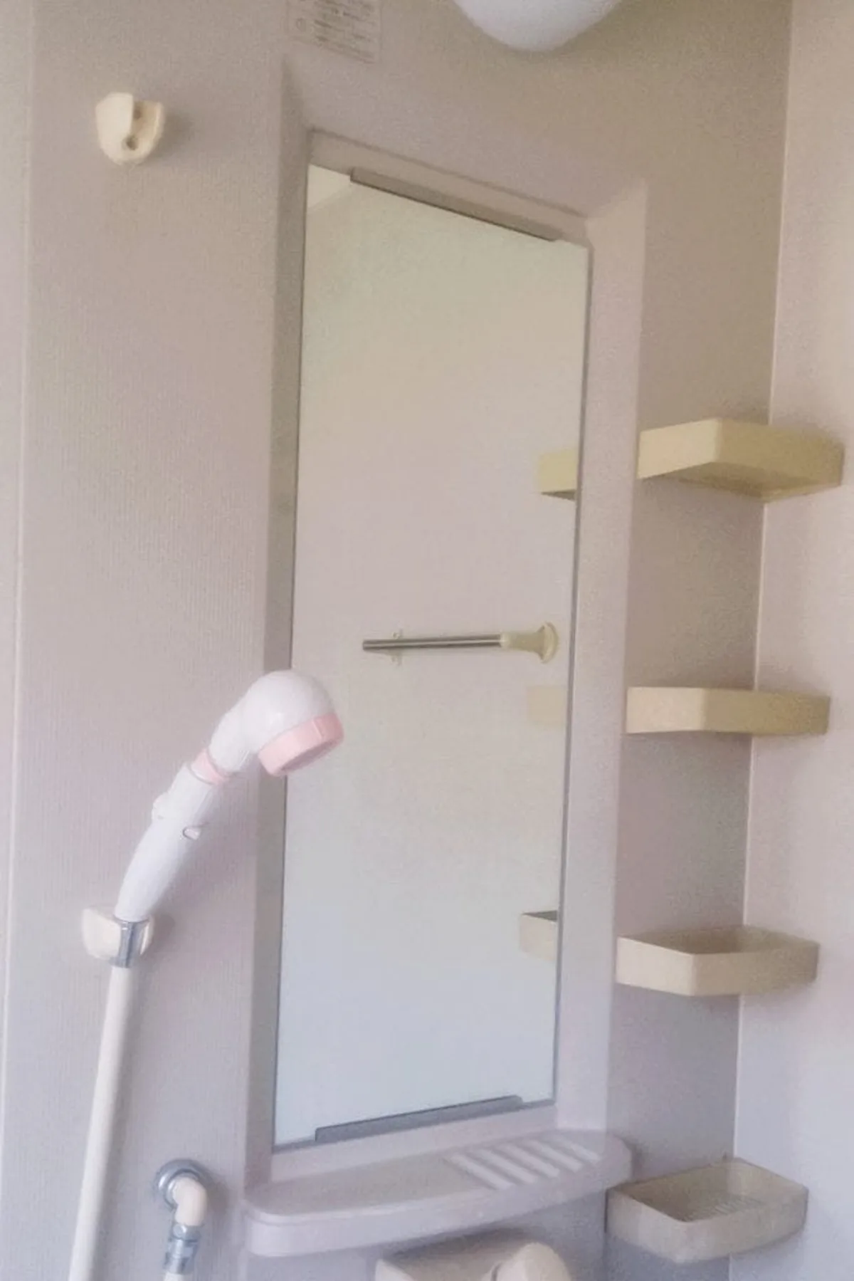 黒く腐食した縦長の浴室鏡を防湿ミラーHGに交換／C様 - 交換後