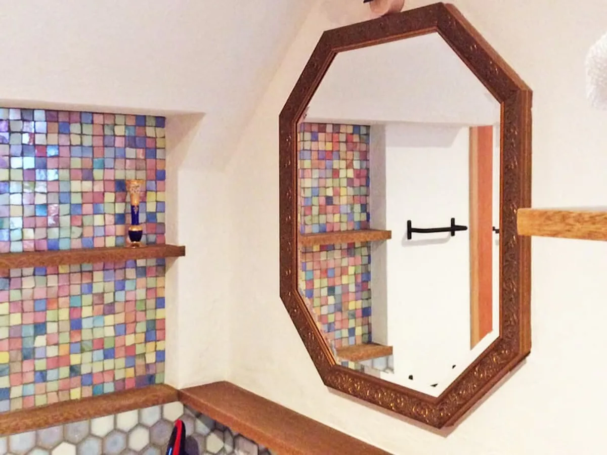  洗面所に使用したアンティークミラー(26-9118)