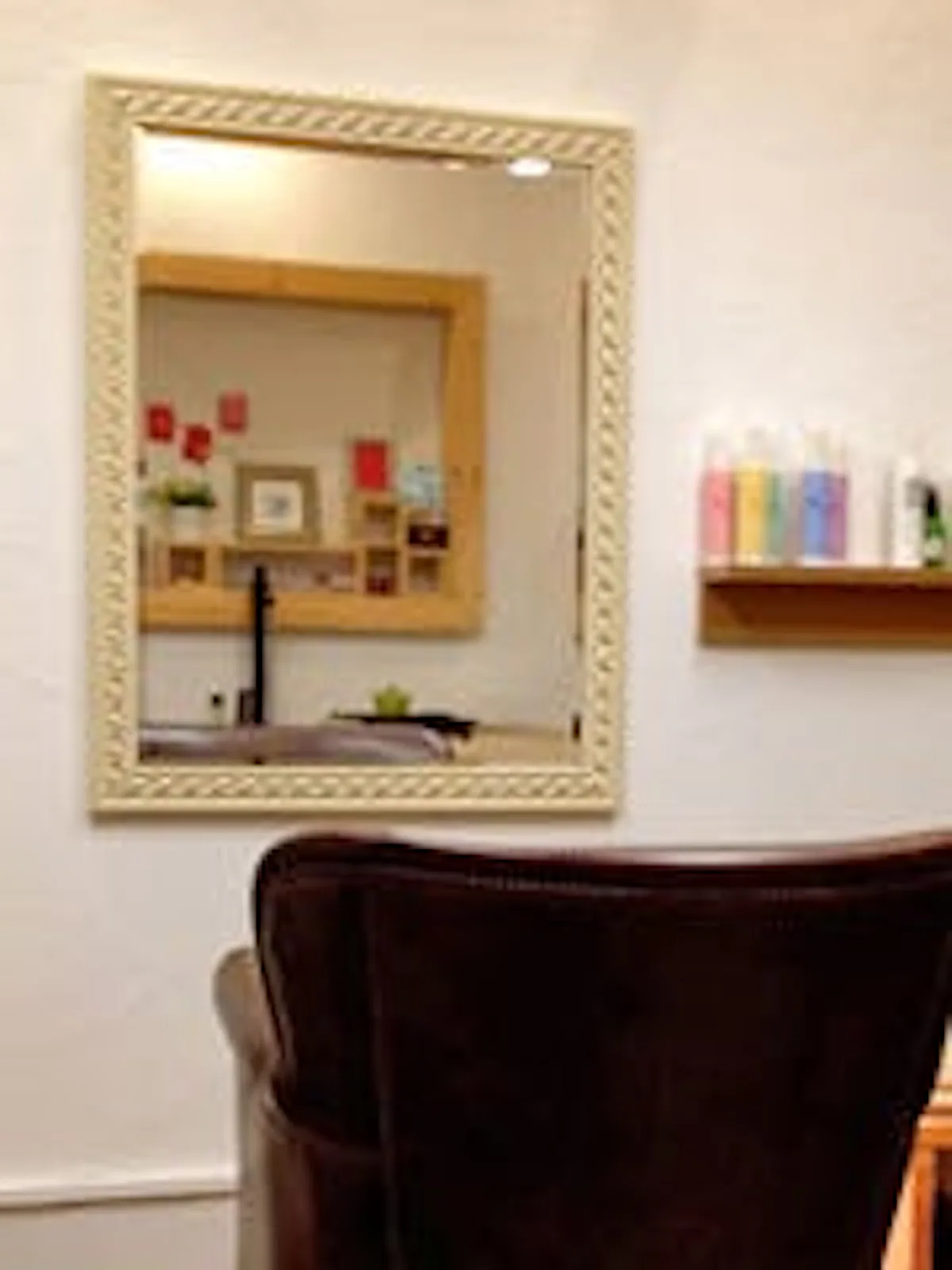 美容室で使用したアンティークミラー(32-9077)