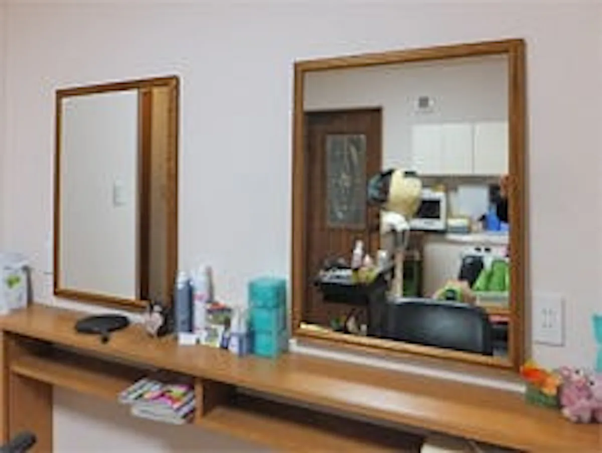 美容室で使用したアンティークミラー(20110)