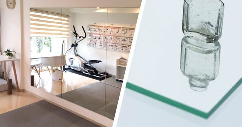 自宅で筋トレ！フォームチェック用の姿見に「ガラスミラー」を使用した事例(東京都T様)