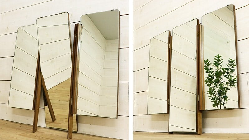 思い出の品を修復！嫁入り道具の三面鏡を「ガラスミラー」で修理した事例(茨城県守谷市 N様)