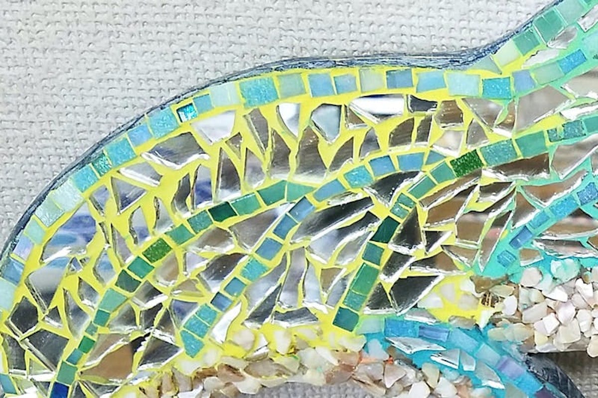 モザイクタイルアートに使用した「ガラスミラー」(2)