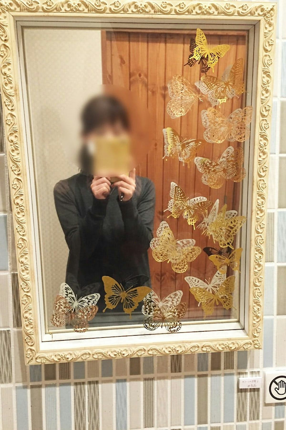 切り絵の作品に使用した「ガラスミラー」(1)