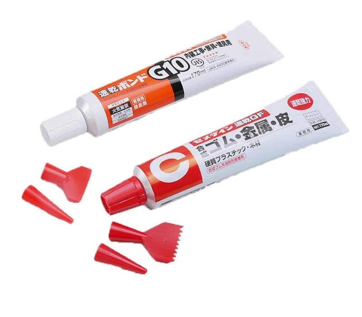 横長の洗面鏡の取り付けに使える接着剤「速乾ボンド」