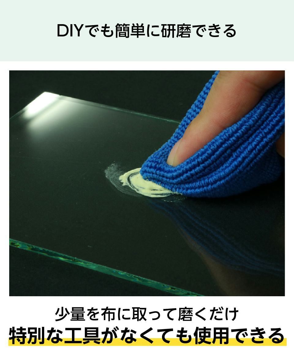 鏡の傷消しに使う研磨剤ガラセリュウム｜鏡の販売.com