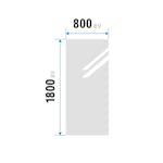 手を上げた全身が映る ガラスミラー （No.4） 幅80×高さ180センチ×厚み5ミリ