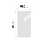 手を上げた全身が映る ガラスミラー （No.5） 幅90×高さ180センチ×厚み5ミリ
