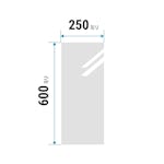 防湿ミラーHG（No.1） 幅25×高さ60センチ×厚み5ミリ