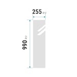 防湿ミラーHG（No.4） 幅25.5×高さ99センチ×厚み5ミリ