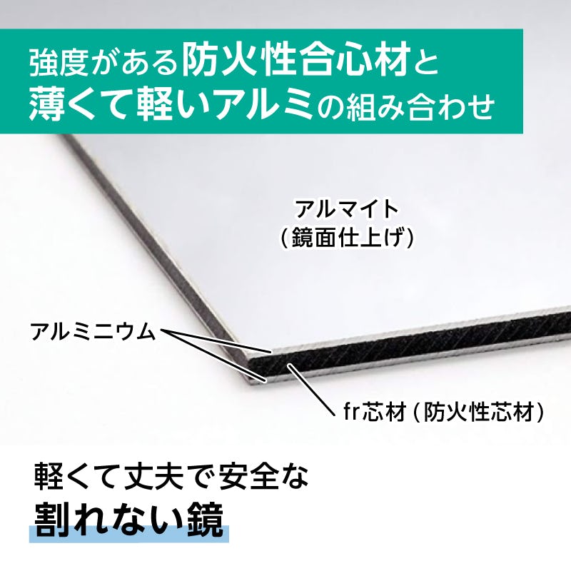 アルミミラー(No.1) 幅15×高さ20センチ×厚み3ミリ｜鏡の販売.com