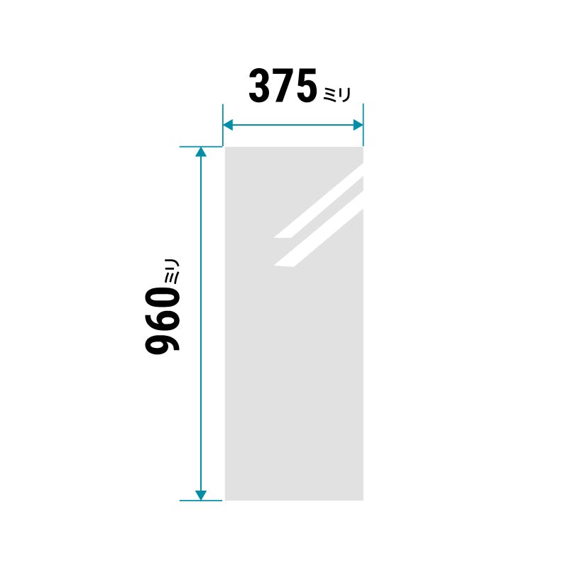 防湿ミラーHG(No.36) 幅37.5×高さ96センチ×厚み5ミリ｜鏡の販売.com