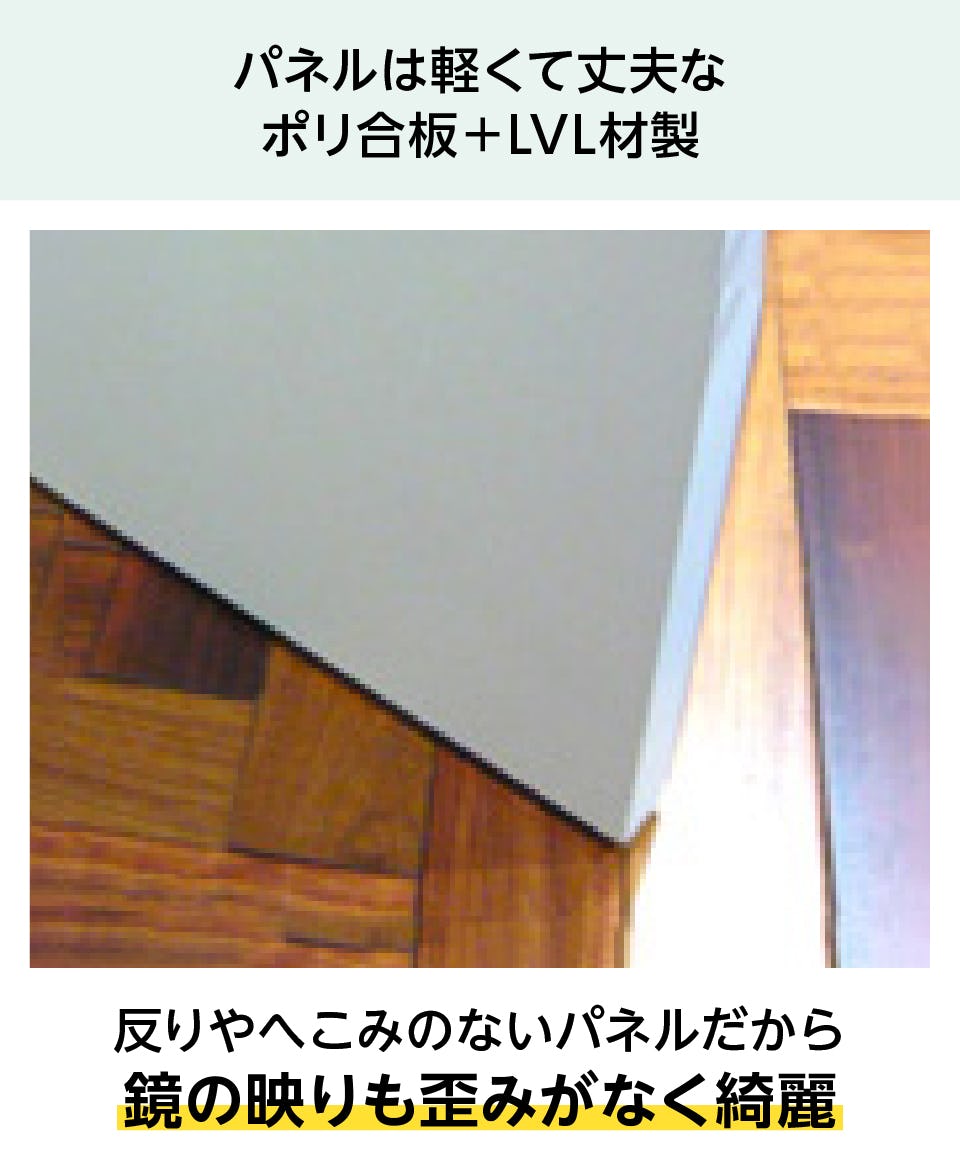 大型　鏡　壁ミラーつっぱりタイプ（つっぱりミラー） つっぱり式の鏡】つっぱりミラー／天井と床につっぱる鏡