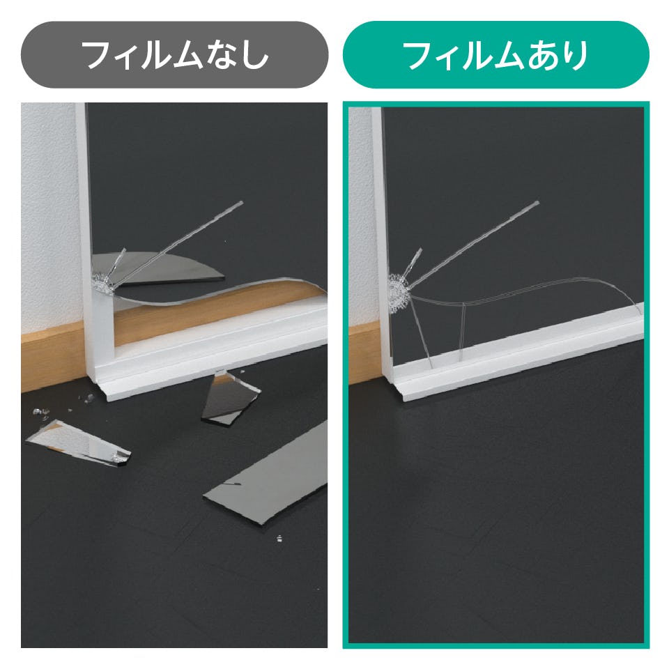 壁ミラーつっぱりタイプ ビジネスタイプ 幅90×高さ200センチ｜鏡の販売.com