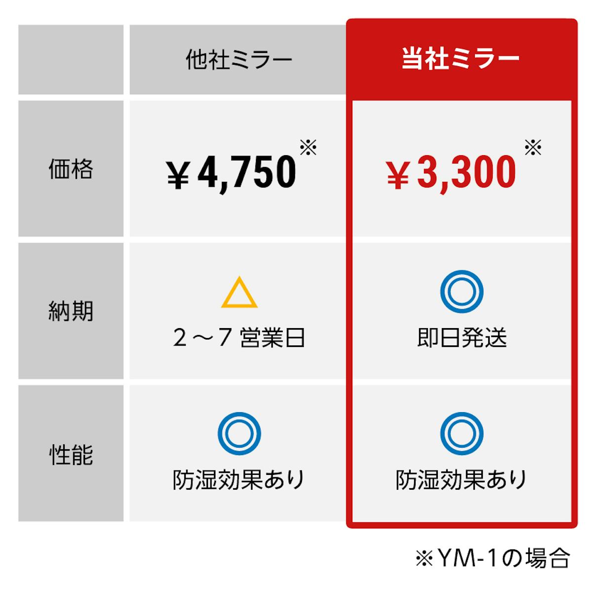 浴室鏡 規格サイズ/TOTO耐食鏡・化粧鏡と同サイズ - 安価でお得・即日発送可能
